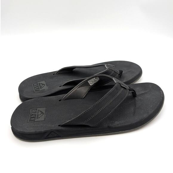Reef Element TQT Flip Flop Thong Sandals Slip-On Men's Black Size US14 EU47 - Picture 3 of 12